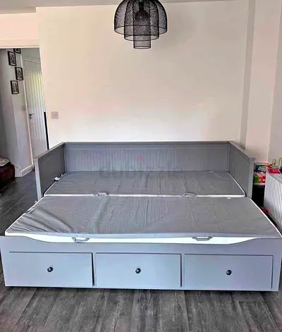 IKEA Hamnes day bed with 2 mattress Gray color