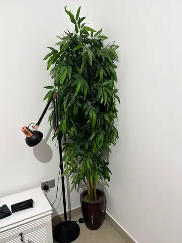 Artificial potted plant with brown pot