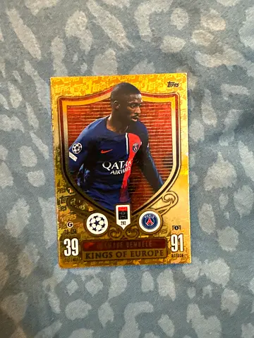 Topps Ousmane Dembele Kings of Europe Gold Football Trading Card
