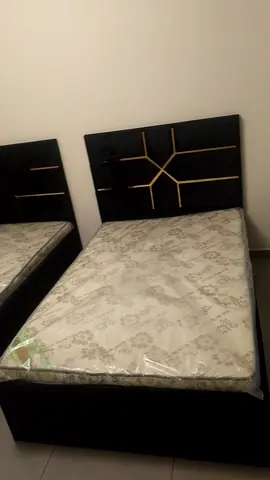 Single bed frame with mattress — set of 2, good condition