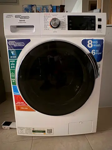 Super General 8kg Wash / 6kg Dry Front Load Washer Dryer - Good Condition