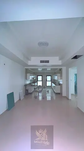For annual rent in Al Majaz 3: 2 bedrooms, hall, reception, 2 bathrooms, built-in wardrobes, free AC, one month free.