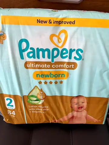 Pampers Newborn Ultimate Comfort Size 2 - Pack of 84 (Sealed)