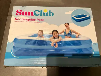 SunClub Rectangular Inflatable Family Pool - New in Box (200x150x50cm) price negotiable