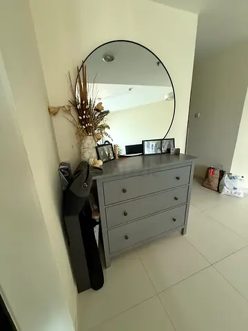 Grey 3 drawer Dresser / Chest in Good Condition