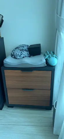 Wooden 8-Drawer Dresser with Mirror and Two side tables — Good Condition