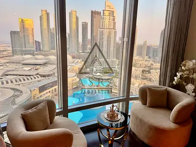 Luxury 1BR | Fully Furnished | 180° Dubai Fountain View | Burj Khalifa