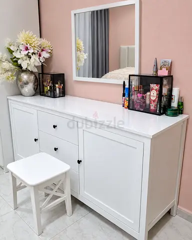 Wooden chest of drawers / mirror/ chair IKEA