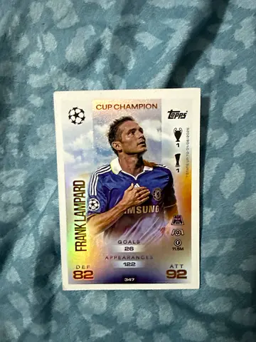 Topps Frank Lampard Chelsea Cup Champion Trading Card