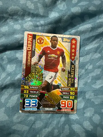 Topps Match Attax Memphis Depay Man of the Match Card