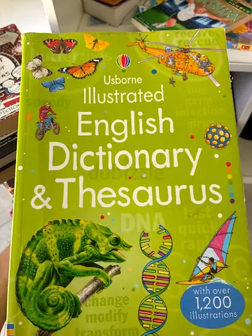 Usborne Illustrated English Dictionary & Thesaurus (Hardcover) - Good Condition