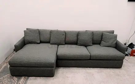 Top quality crate and barrel lounge Deep lshape sofa