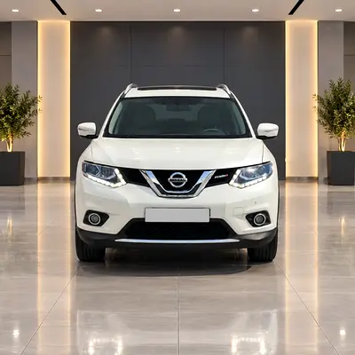 2015 NISSAN X-TRAIL SL | GCC SPECS | 7 SEATER | WHITE / BEIGE | Panaromic Roof | Top Trim