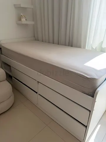 IKEA SLÄKT Bed with Storage + Mattress