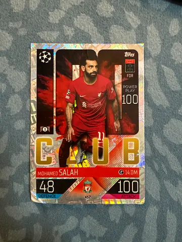 Topps Match Attax Mohamed Salah Club 100 Trading Card