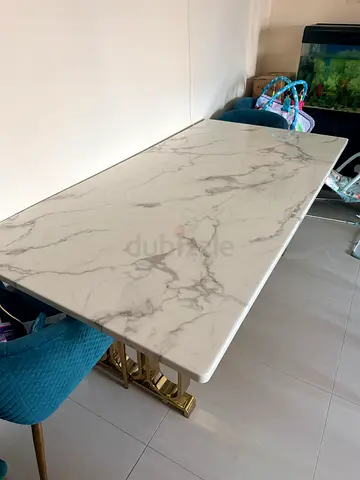 Marble rectangular dining table top - excellent condition