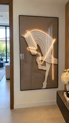 Modern 3D Horse Wall Art with LED Lighting