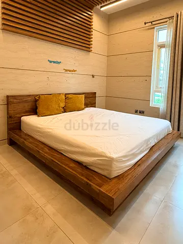 Wooden Platform Bed Frame (Queen) - Minimalist Low Profile
