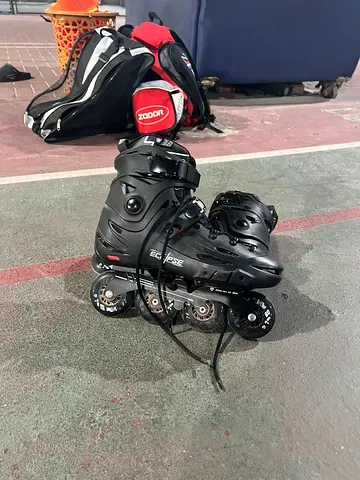Black Inline Rollerblades (Used) - Size 9 inch