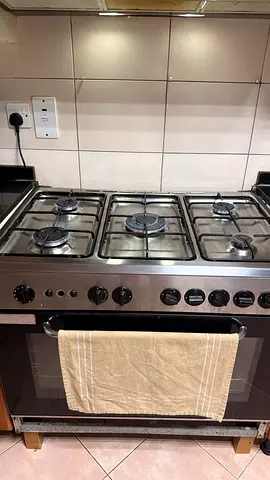 Stainless Steel 5-Burner Gas Range with Oven - Good Condition