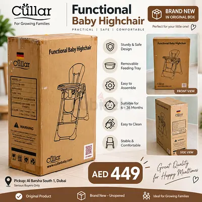 Brand New Cullar Functional Baby Highchair - Unopened (AED 449)