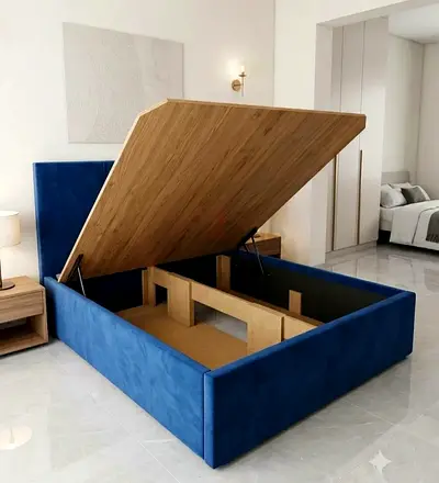 150×190 Cm New Queen size  Luxury Design Hydrolic storage bed  For Sale
