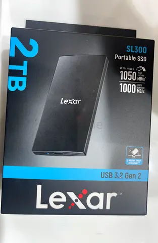 Lexar external SL300 2TB Portable SSD USB 3.2 Gen 2 - upto 1000 mbp/s