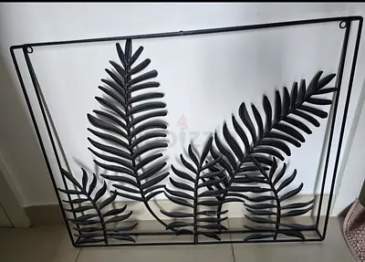 Pan Emirates large black 3D iron contemporary wall art decorative leaf wall hanging