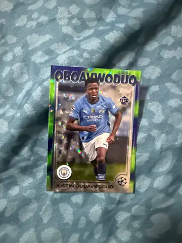 Topps Justin Oboavwoduo Manchester City Rookie Card