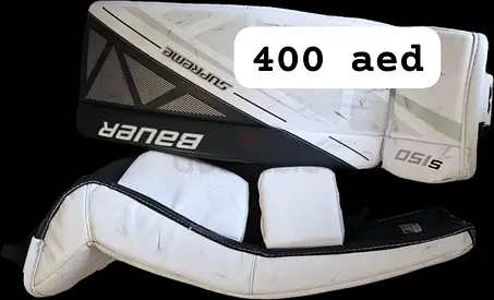 Bauer Supreme S150 Ice Hockey Goalie Pads and Blocker - Good Condition