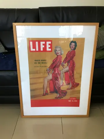 LIFE 1953 Cover (Marilyn Monroe/Jane. Russell) Framed Print Art (85x60 cm)