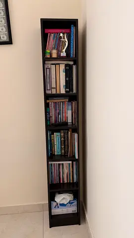 Tall Narrow Black Wooden Plank / Shelf Side Panel