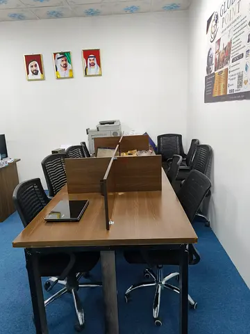 Professional Office Workstations and Mesh Chairs Set