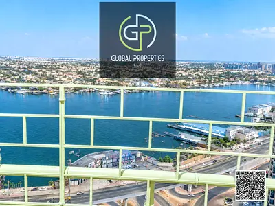 SEA VIEW Furnished 3BHK + Maid for Rent in Horizon Tower C | Sea View, High Floor, 2800 Sq Ft, 4 Cheques | Al Rashidiya 1 ,Ajman