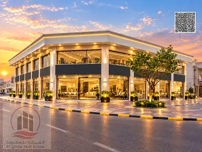 للبيع بناية تجارية مميزة – عجمان  الروضة موقع ممتاز 🔹 على 3 شوارع