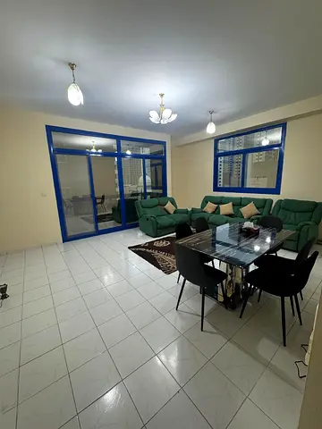 Family room with attached bathroom