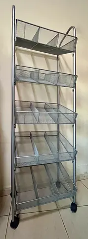 5 tier 3 basket steel mesh organizer
