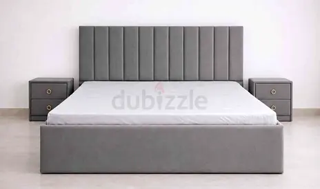 BRAND NEW KING SIZE FABRIC BED WITH MATTRESS AVAILABLE
