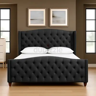 Brand New King Size Luxury Velvet Bed with Spring Mattress