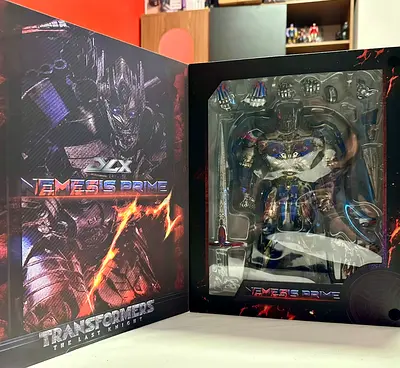 Three zero Nemesis Prime DLX Action figure with custom kit