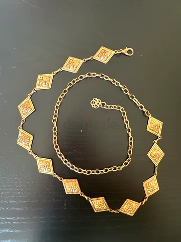 Vintage Gold Diamond Chain Belt