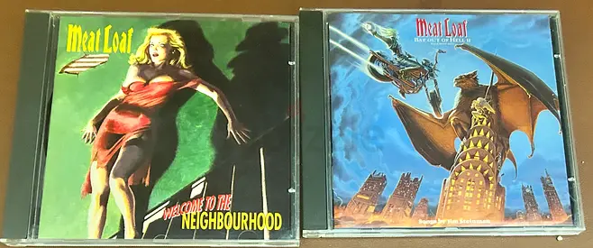 Two Meat Loaf CDs - 'Welcome to the Neighbourhood' and 'Bat Out of $%&! II'