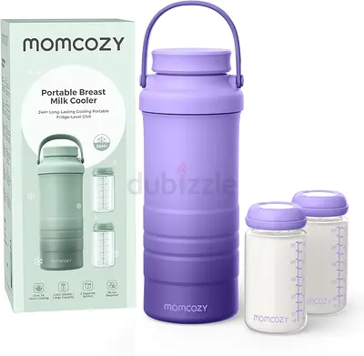 Momcozy Portable Breast Milk Cooler with 2 Storage Bottles - Purple. Never used, In original Package