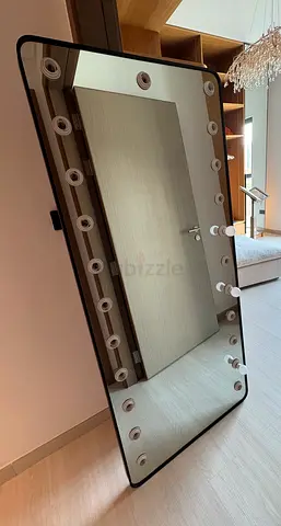 Large Full-Length LED Vanity Mirror with Hollywood Bulb Sockets