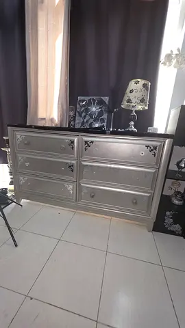 Silver 6-Drawer Dresser / Sideboard in Good Condition