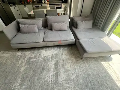 IKEA SODERHAMN 4-Seat Sofa with Chaise Longue (Grey)