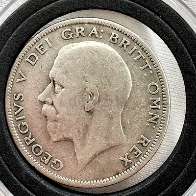 Silver 1929 Great Britain Half Crown (old antique coins)