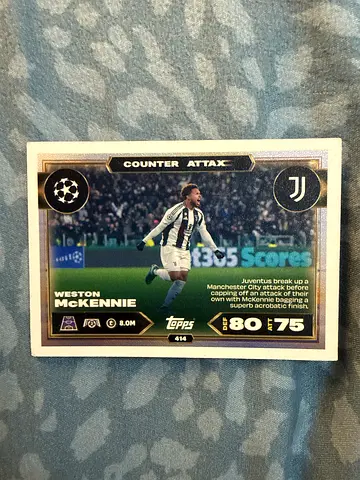 Topps Weston McKennie Juventus Counter Attax Card