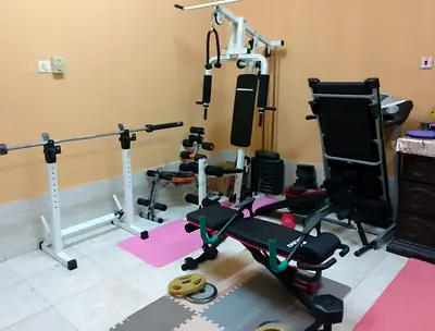 Home Multi-Gym Set with Treadmill and Bench - Complete Workout Station