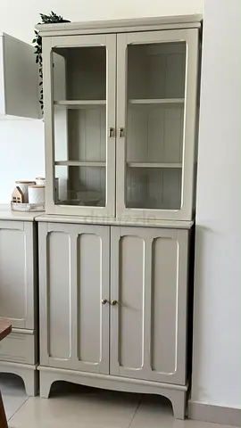 Glass Display Cabinet with Storage